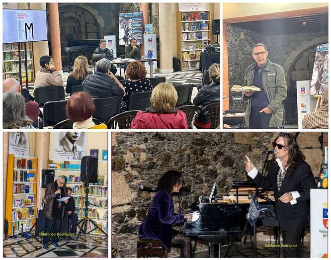Momentos del acto cultural celebrado este sábado en Telde/TA e Ildefonso Rodríguez.